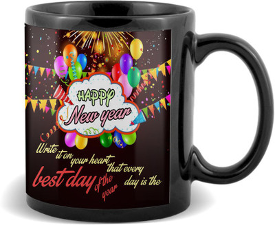 SKY TRENDS Happy new year write ton your heart that every day is the best day of the year gifts for boyfriend girlfriend friend Ceramic Mug(320 ml), Black
SKY TRENDS Happy new year write ton your heart that every day is the best day of the year gifts for boyfriend girlfriend friend Ceramic Mug(320 ml), Black