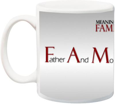 ME&YOU Gift for Mummy/mother/mum/Dad/father;Meaning of Family Mommy & Daddy I Love You 3D Printed Ceramic Mug(325 ml), Multicolor
ME&YOU Gift for Mummy/mother/mum/Dad/father;Meaning of Family Mommy & Daddy I Love You 3D Printed Ceramic Mug(325 ml), Multicolor