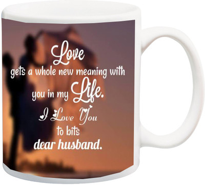 ME&YOU Gift for Husband/Wife/Girlfriend/Boyfriend/Lover;"Love Gets A Whole new meaning with you in my Life I Love You' printed Ceramic Mug(325 ml), Multicolor
ME&YOU Gift for Husband/Wife/Girlfriend/Boyfriend/Lover;"Love Gets A Whole new meaning with you in my Life I Love You' printed Ceramic Mug(325 ml), Multicolor