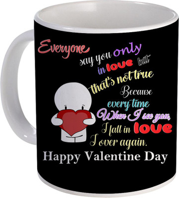 SKY TRENDS Love Gifts For Your Special Valentine For Girlfriend Boyfriend Wounderful Wife Husband Friend Anniversary Birthday Design023 Ceramic Mug(325 ml), White
SKY TRENDS Love Gifts For Your Special Valentine For Girlfriend Boyfriend Wounderful Wife Husband Friend Anniversary Birthday Design023 Ceramic Mug(325 ml), White
