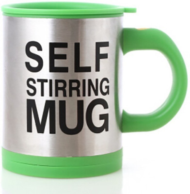 Phoenix GreenSelfStir Plastic Mug(350 ml), Green