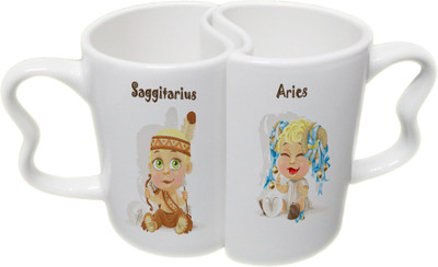 Ucard Saggitarius and Aries Zodiac Sign Valentines Day Couple Bone China, Ceramic, Porcelain Mug(325 ml), Multicolor
Ucard Saggitarius and Aries Zodiac Sign Valentines Day Couple Bone China, Ceramic, Porcelain Mug(325 ml), Multicolor