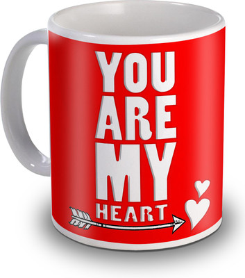 SKY TRENDS You Are My Heart With Heart Gifts For Valentine's Ceramic Mug(350 ml), White
SKY TRENDS You Are My Heart With Heart Gifts For Valentine's Ceramic Mug(350 ml), White