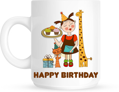 HuppmeGift Birthday12 White Ceramic Mug(350 ml)