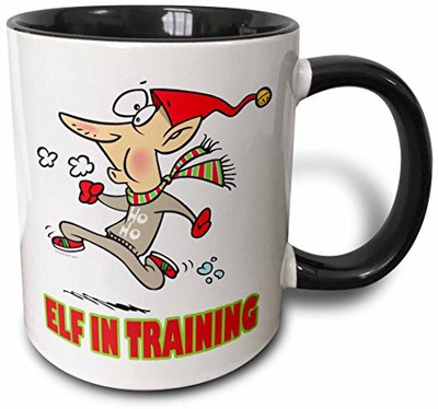3dRose mug_104376_4 Silly Santa Elf in Training Jogging Two Tone Black, 11 oz, Black/White Ceramic Mug(60 ml), Multicolor
3dRose mug_104376_4 Silly Santa Elf in Training Jogging Two Tone Black, 11 oz, Black/White Ceramic Mug(60 ml), Multicolor