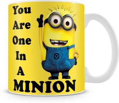 FI Vision You are one in a Minion Ceramic Mug(350 ml), Yellow