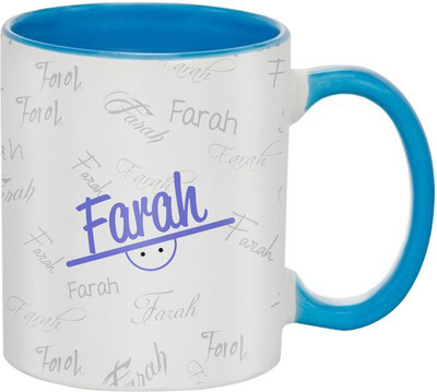 SKY TRENDS Farah Birthday Gift Coffee 350 ML Ceramic Mug(350 ml), Multicolor