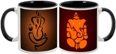 AllUPrints Gifts For Deepawali - Diwali Lord Ganesha Combo Design 1 (2s) Ceramic Mug(325 ml, Pack of 2), Black
AllUPrints Gifts For Deepawali - Diwali Lord Ganesha Combo Design 1 (2s) Ceramic Mug(325 ml, Pack of 2), Black