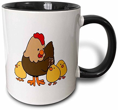 3dRose Cartoon Hen N Baby Chicks Two Tone Black, 11 oz, Black/White Ceramic Mug(60 ml), Multicolor
3dRose Cartoon Hen N Baby Chicks Two Tone Black, 11 oz, Black/White Ceramic Mug(60 ml), Multicolor