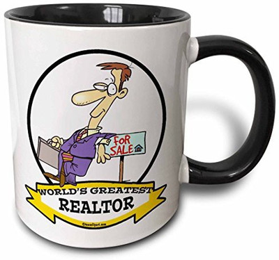 3dRose mug_103493_4 Funny Worlds Greatest Realtor Male Occupation Job Cartoon Two Tone Black, 11 oz, Black/White Ceramic Mug(60 ml), Multicolor
3dRose mug_103493_4 Funny Worlds Greatest Realtor Male Occupation Job Cartoon Two Tone Black, 11 oz, Black/White Ceramic Mug(60 ml), Multicolor