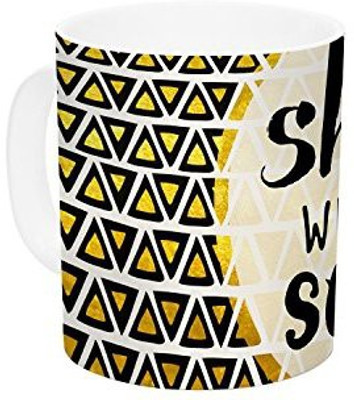 Kess InHouse InHouse Pom Graphic Design Shine with The Stars Black Yellow Ceramic Coffee, 11 oz, Multicolor Ceramic Mug(60 ml)
Kess InHouse InHouse Pom Graphic Design Shine with The Stars Black Yellow Ceramic Coffee, 11 oz, Multicolor Ceramic Mug(60 ml)