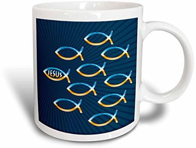 3dRose mug_41759_1 Follow Jesus Chrome Color Shoal of Fish on Blue Background with Rays Ceramic, 11-Ounce Ceramic Mug(60 ml)
3dRose mug_41759_1 Follow Jesus Chrome Color Shoal of Fish on Blue Background with Rays Ceramic, 11-Ounce Ceramic Mug(60 ml)