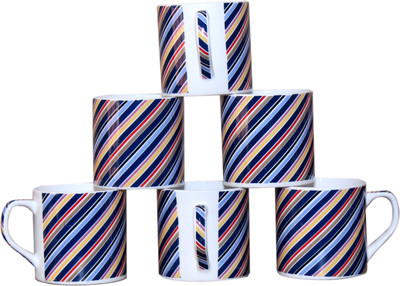 Pearl 99 Tea & Coffee Bone China(Multicolor, Pack of 6)