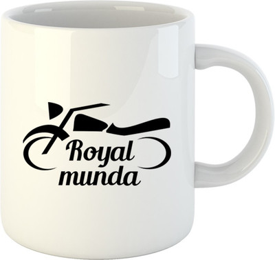 HuppmeGift Royal Munda White Ceramic Mug(350 ml)