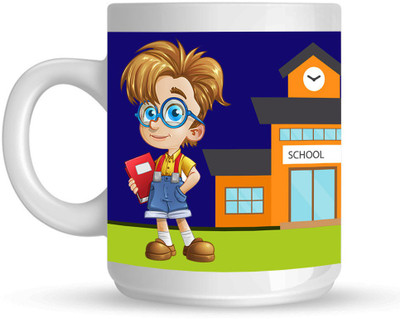 HuppmeGift Mr. Padhaku White Ceramic Mug(350 ml)