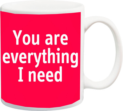 ME&YOU Gift For Girlfriend,Boyfriend,Lover on Anniversary,Valentines Day;You are Everything i Need Printed Ceramic Mug(325 ml), Multicolor
ME&YOU Gift For Girlfriend,Boyfriend,Lover on Anniversary,Valentines Day;You are Everything i Need Printed Ceramic Mug(325 ml), Multicolor