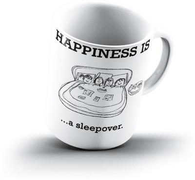 Ucard Happiness Is1309 Bone China, Ceramic, Porcelain Mug(325 ml)