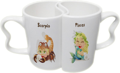 Ucard Scorpio and Pisces Zodiac Sign Valentines Day Couple Bone China, Ceramic, Porcelain Mug(325 ml), Multicolor
Ucard Scorpio and Pisces Zodiac Sign Valentines Day Couple Bone China, Ceramic, Porcelain Mug(325 ml), Multicolor