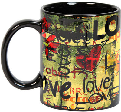 Prithish Love & Months Ceramic Mug(330 ml), Multicolor