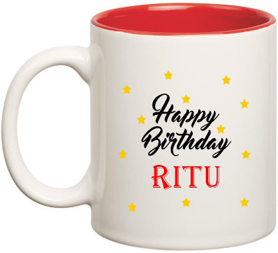 HuppmeGift Happy Birthday Ritu Inner Red Ceramic (350ml) Ceramic Mug(350 ml), Red;white
HuppmeGift Happy Birthday Ritu Inner Red Ceramic (350ml) Ceramic Mug(350 ml), Red;white