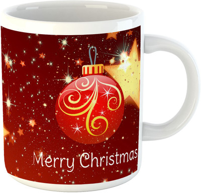 Deeher Gifts Merry Christmas Design37 Ceramic Mug(330 ml), Multicolor