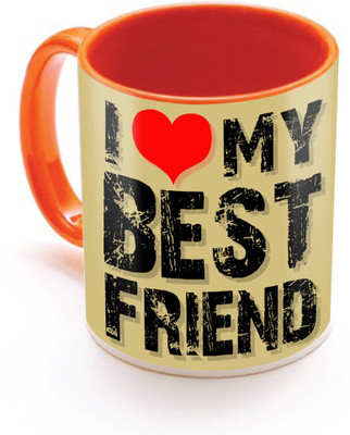 SKY TRENDS I Love My Best Friend With Red Color Heart Best Gifts For Birthday And Anniversary Inner Color Orange Ceramic Mug(320 ml), Multicolor
SKY TRENDS I Love My Best Friend With Red Color Heart Best Gifts For Birthday And Anniversary Inner Color Orange Ceramic Mug(320 ml), Multicolor