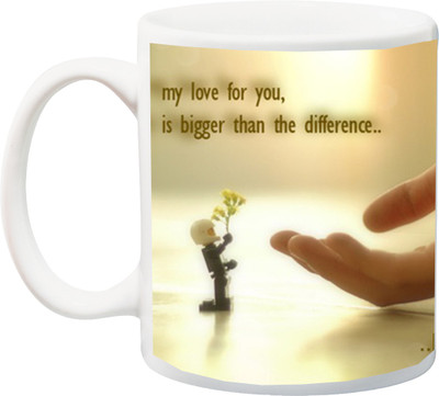 ME&YOU Valentine's Day Gift For Him/Her/Girlfriend/Boyfriend ; My Love For You, Is Bigger Than The Difference Printed Ceramic Mug(325 ml), Multicolor
ME&YOU Valentine's Day Gift For Him/Her/Girlfriend/Boyfriend ; My Love For You, Is Bigger Than The Difference Printed Ceramic Mug(325 ml), Multicolor