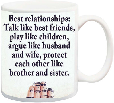 ME&YOU Valentine's Day Gift ; Best Relationship Is Like Care Of Husband/Wife/Brother/Sister Printed Ceramic Mug(325 ml), Multicolor
ME&YOU Valentine's Day Gift ; Best Relationship Is Like Care Of Husband/Wife/Brother/Sister Printed Ceramic Mug(325 ml), Multicolor
