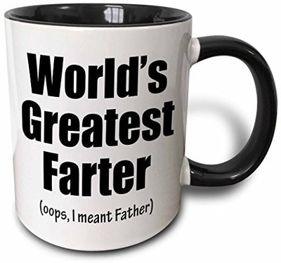 3dRose Worlds Greatest Farter.Oops I Meant Father. Black. Two Tone Black, 11 oz, Black/White Ceramic Mug(60 ml), Multicolor
3dRose Worlds Greatest Farter.Oops I Meant Father. Black. Two Tone Black, 11 oz, Black/White Ceramic Mug(60 ml), Multicolor