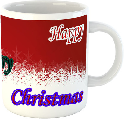 Deeher Gifts Merry Christmas Design53 Ceramic Mug(330 ml), Multicolor