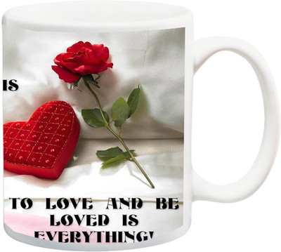 ME&YOU Happy Kiss Day;To love and be loved is everything rose printed Ceramic Mug(325 ml), Multicolor
ME&YOU Happy Kiss Day;To love and be loved is everything rose printed Ceramic Mug(325 ml), Multicolor