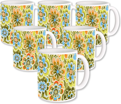 Heyworlds Gifts for Flower Design set of six 02 Ceramic Mug(325 ml, Pack of 6), Multicolor
Heyworlds Gifts for Flower Design set of six 02 Ceramic Mug(325 ml, Pack of 6), Multicolor