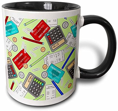 3dRose Accountant Themed Pattern Green Two Tone Black, 11 oz, Black/White Ceramic Mug(60 ml)
3dRose Accountant Themed Pattern Green Two Tone Black, 11 oz, Black/White Ceramic Mug(60 ml)