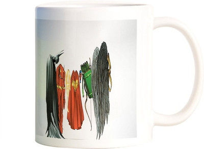 Rangeele Inkers Superhero Costumes Ceramic Mug(300 ml), Multicolor