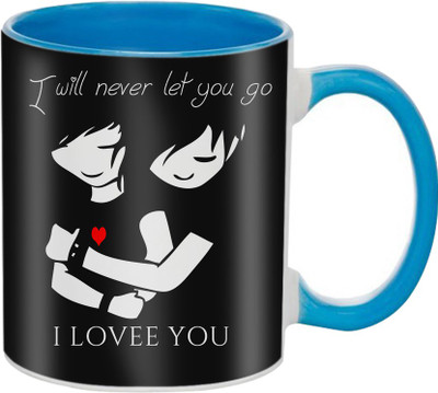 SKY TRENDS Beautiful Special and Best Happy Valentine Gifts for Boyfriend Girlfriend Fiance Wife Husband Friends Birthday Anniversary111 Ceramic Mug(325 ml), Blue