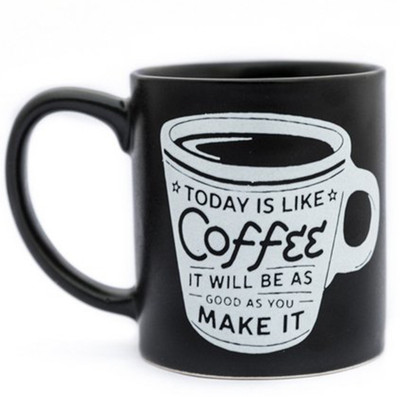 EK DO DHAI Today Coffee Bone China Mug(250 ml), Black