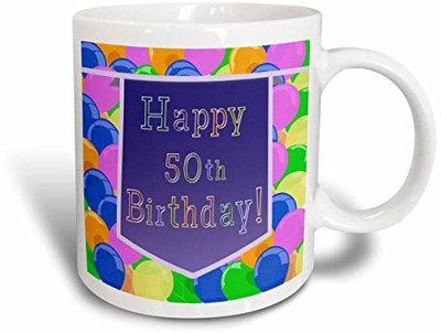 3dRose mug_173076_2 Balloons with Purple Banner Happy 50Th Birthday Ceramic, 15 oz, White Ceramic Mug(60 ml)
3dRose mug_173076_2 Balloons with Purple Banner Happy 50Th Birthday Ceramic, 15 oz, White Ceramic Mug(60 ml)