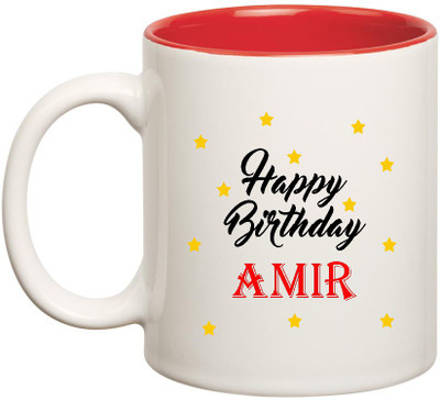 HuppmeGift Happy Birthday Amir Inner Red Ceramic (350ml) Ceramic Mug(350 ml), Red;white
HuppmeGift Happy Birthday Amir Inner Red Ceramic (350ml) Ceramic Mug(350 ml), Red;white