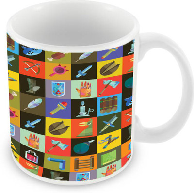 Sleep Nature's SN-MG-2768 Ceramic Mug(350 ml), Multicolor