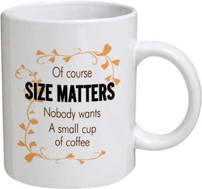 My Bestow Size Matters - MyBestow White Plain Coffee Ceramic Ceramic Mug(320 ml), Multicolor
My Bestow Size Matters - MyBestow White Plain Coffee Ceramic Ceramic Mug(320 ml), Multicolor