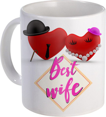SKY TRENDS Best Wife Gift for A Ceramic For Valentine Day Design (38) Ceramic Mug(320 ml), White
SKY TRENDS Best Wife Gift for A Ceramic For Valentine Day Design (38) Ceramic Mug(320 ml), White