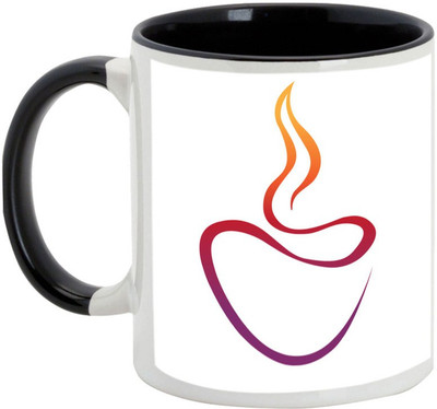 AllUPrints Gifts For Deepawali - Happy Diwali Lights Design 17 Ceramic Mug(325 ml), Black