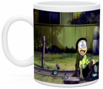 Shopmillions Nobita and Doremon Ceramic Mug(350 ml)