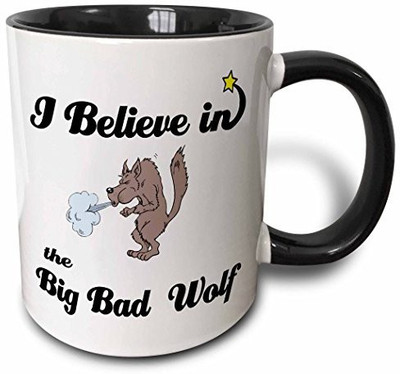 3dRose mug_104816_4 I Believe in Big Bad Wolf Two Tone Black, 11 oz, Black/White Ceramic Mug(60 ml), Multicolor
3dRose mug_104816_4 I Believe in Big Bad Wolf Two Tone Black, 11 oz, Black/White Ceramic Mug(60 ml), Multicolor