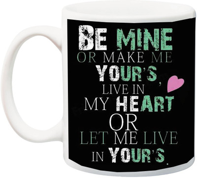ME&YOU Gift for Husband/Wife/Boyfriend/Girlfriend On Valentine's Day/Anniversary;Live In My Heart Or Let Me In Your's White Font In Black BG Printed Ceramic Mug(325 ml), Multicolor
ME&YOU Gift for Husband/Wife/Boyfriend/Girlfriend On Valentine's Day/Anniversary;Live In My Heart Or Let Me In Your's White Font In Black BG Printed Ceramic Mug(325 ml), Multicolor