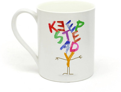 Sowing Happiness SHMUG163 Pattern Quotation Ceramic Mug(350 ml), White
