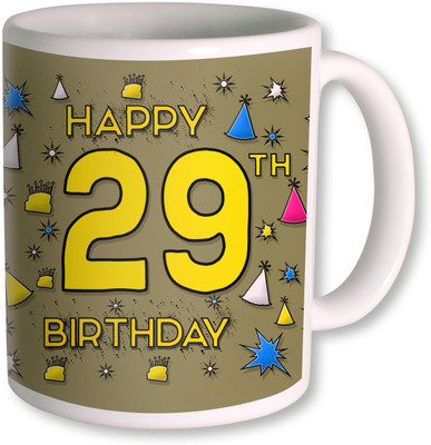 PhotogiftsIndia 29th Happy Birthday Coffee Ceramic Mug(350 ml), White