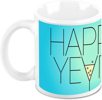 Homesogood Enjoy Responsibly On New Year Ceramic Mug(325 ml)