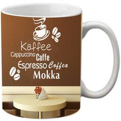 Maison N Mode Kaffee Cappuccino Caffee Coffee Ceramic Mug(330 ml), Multicolor