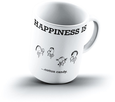 Ucard Happiness Is1730 Bone China, Ceramic, Porcelain Mug(325 ml)